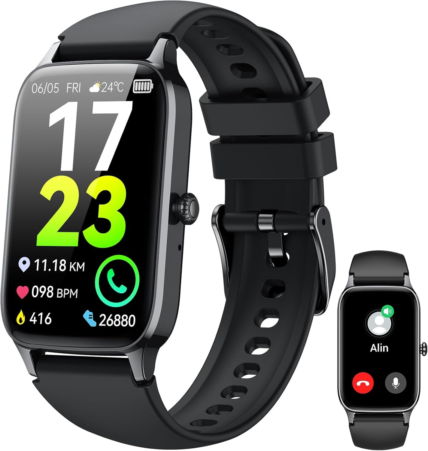Smart Watch(Answer/Make Call), 2025 Fitness Activity Tracker for Men Women, 1.57” Smartwatch with Heart Rate/Sleep Monitor/Pedometer/Calories/113 Sports, IP68 Waterproof Fitness Watch for Android iOS - Image 2