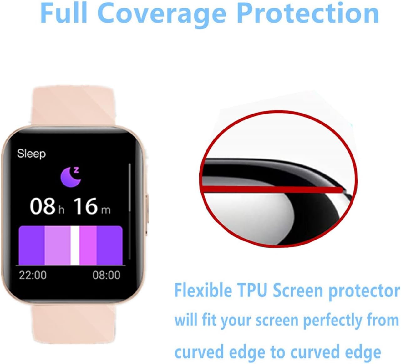 Screen Protector Compatible for Dakofied D1 Smart Watch 1.85" (6 Pack) Clear TPU Soft Film, Compatible for RUIMEN H1 Smartwatch - Image 5