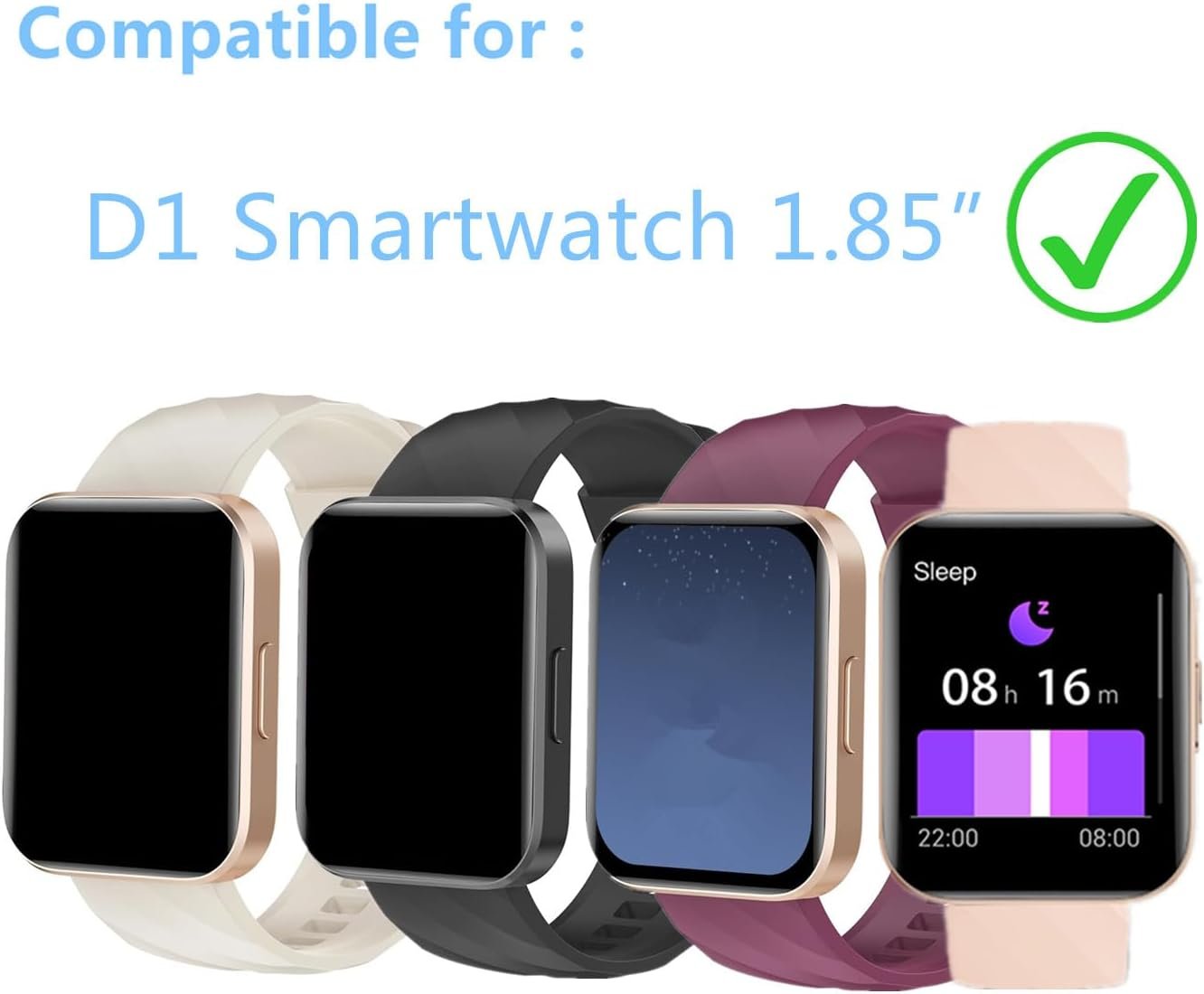 Screen Protector Compatible for Dakofied D1 Smart Watch 1.85" (6 Pack) Clear TPU Soft Film, Compatible for RUIMEN H1 Smartwatch - Image 3