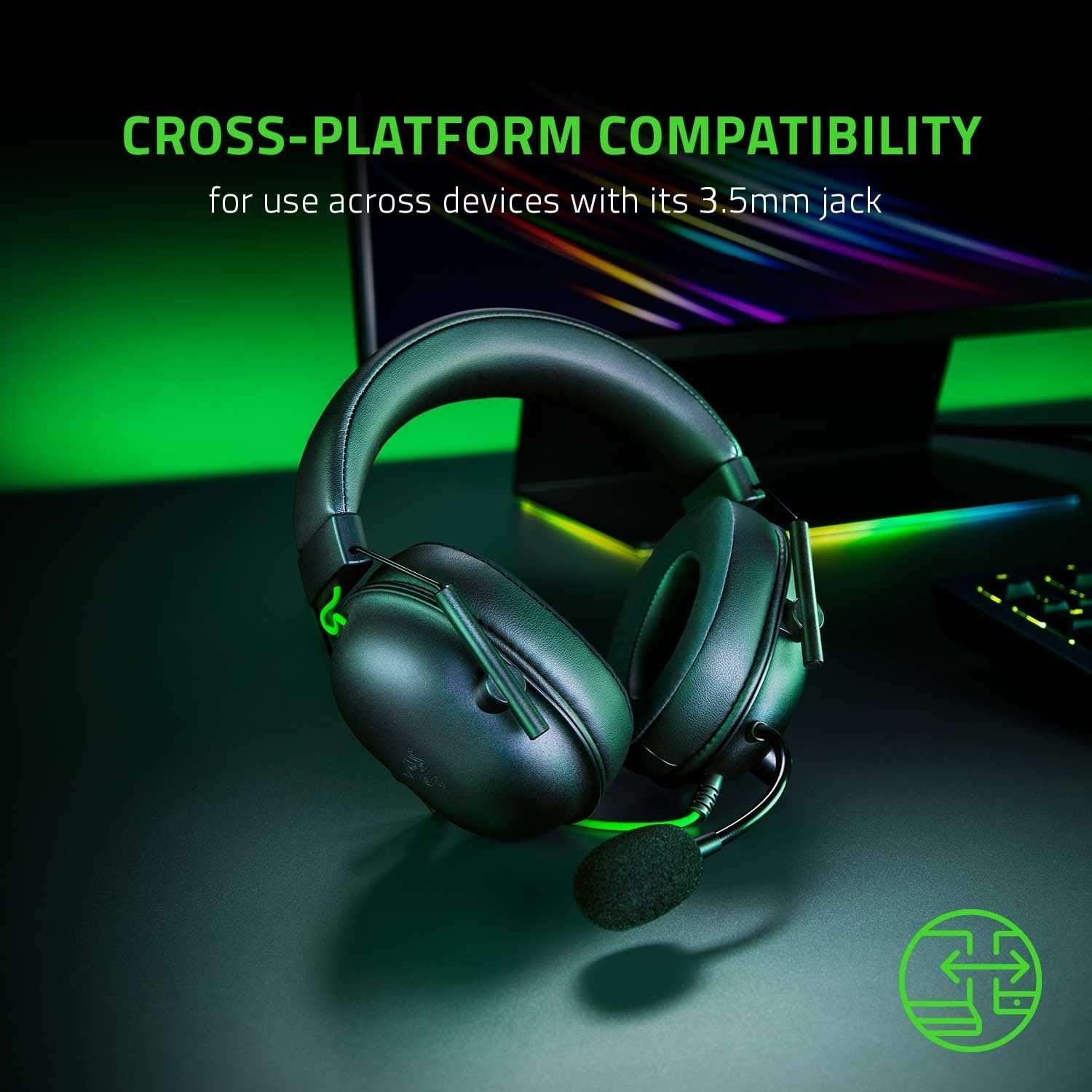 Razer BlackShark V2 X Gaming Headset: 7.1 Surround Sound - 50mm Drivers - Memory Foam Cushion - For PC, PS4, PS5, Switch - 3.5mm Audio Jack - Black - Image 9