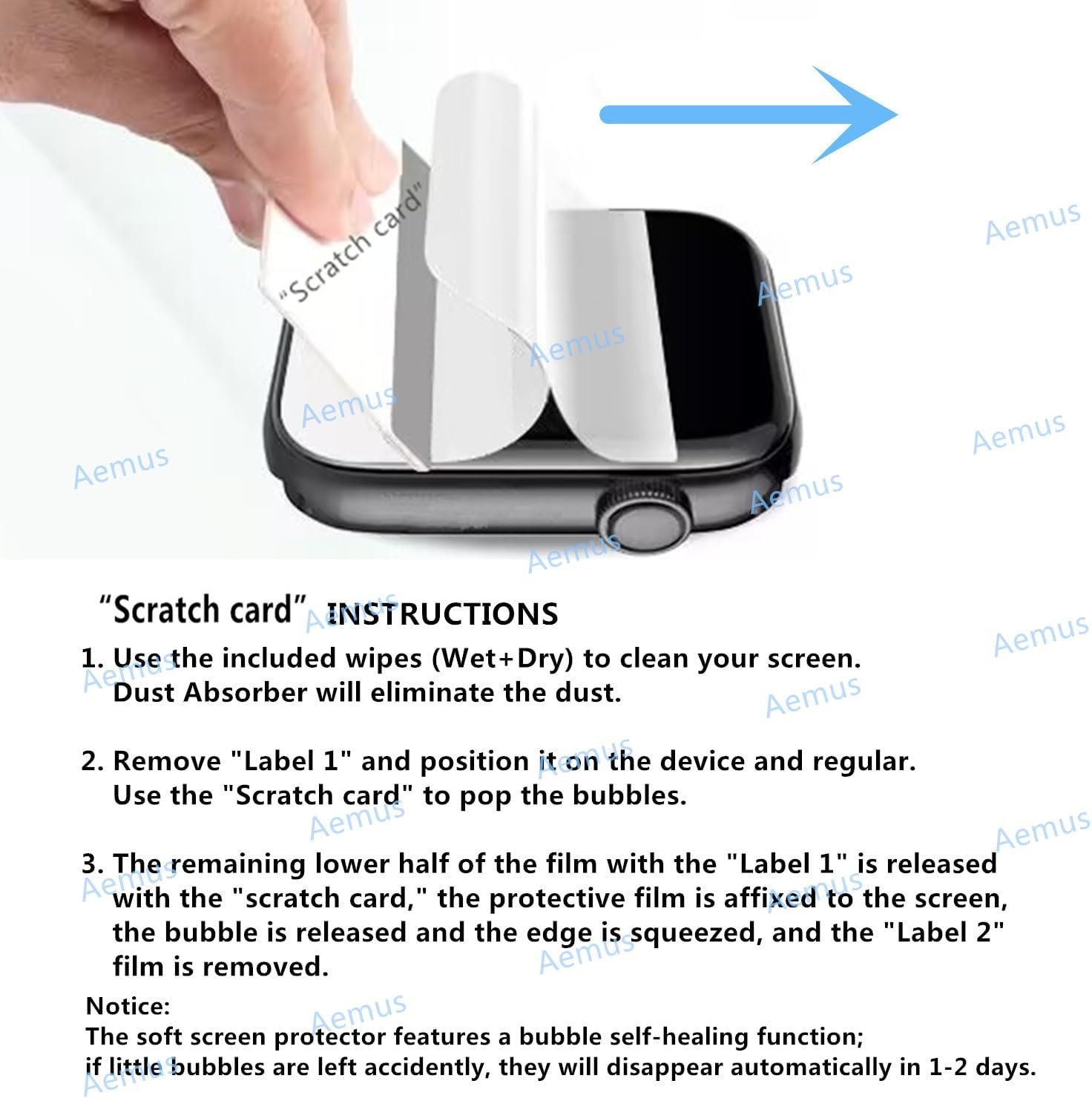 Screen Protector Compatible for Dakofied D1 Smart Watch 1.85" (6 Pack) Clear TPU Soft Film, Compatible for RUIMEN H1 Smartwatch - Image 7