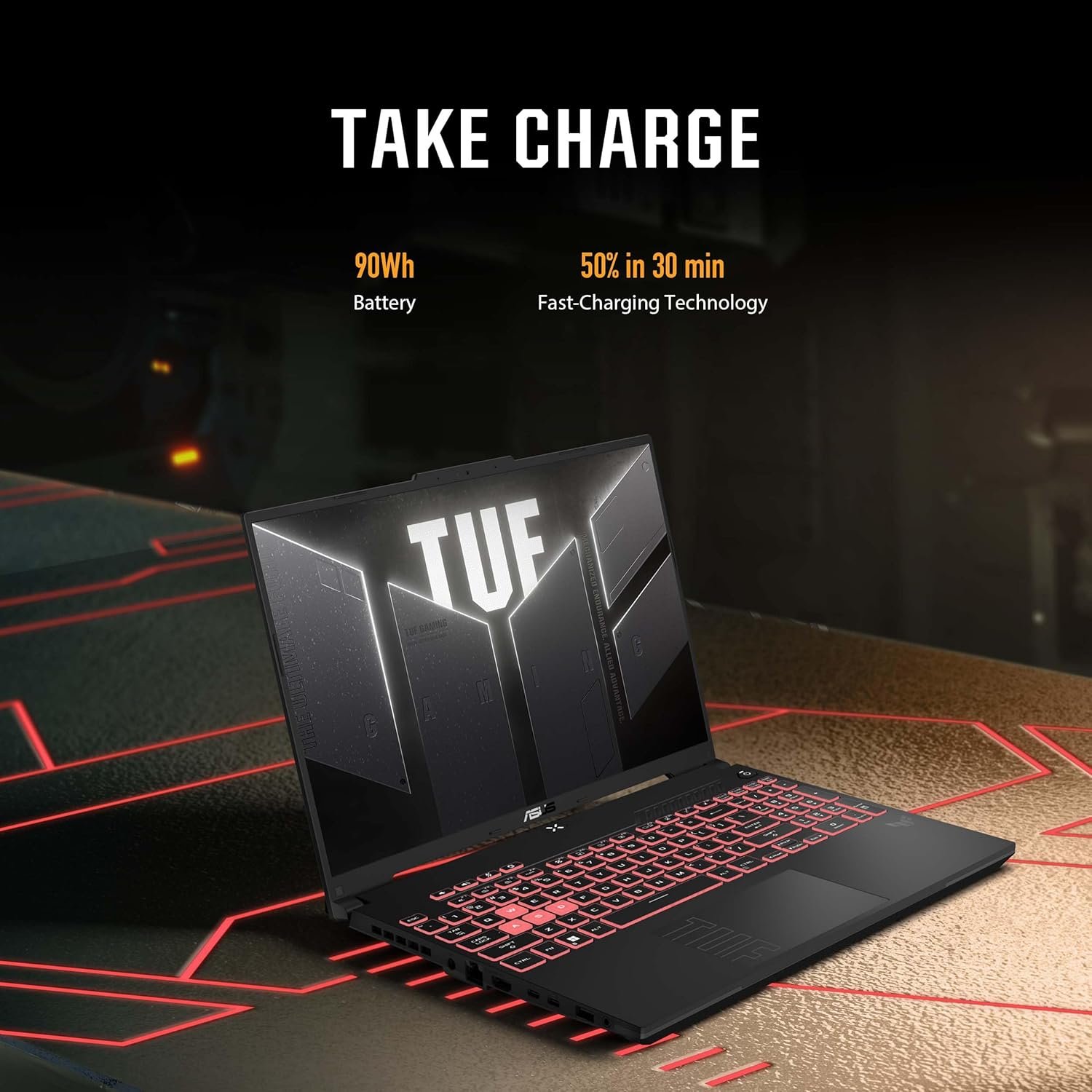 ASUS TUF Gaming A16 (2024) Gaming Laptop, 16” QHD+ 165Hz 16:10 Display, AMD Ryzen™ 9 7940HX, NVIDIA® GeForce RTX™ 4070, 16GB DDR5, 1TB PCIe Gen4 SSD, Wi-Fi 6, Windows 11, FA607PI-AS94 - Image 6